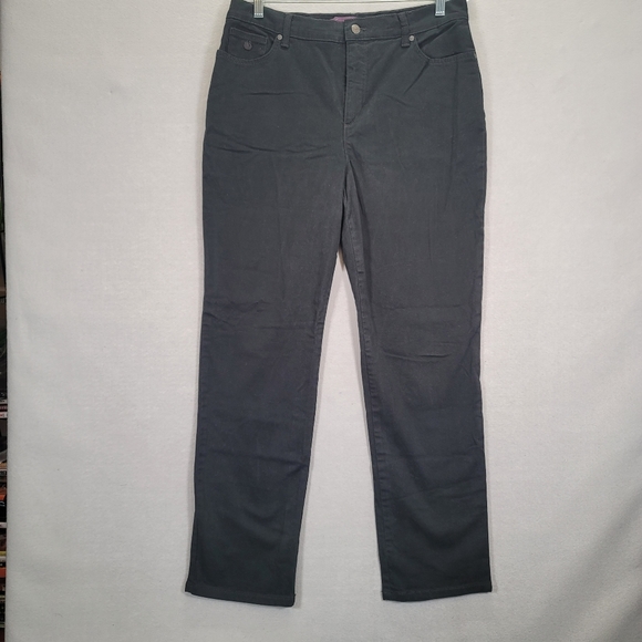 Gloria Vanderbilt Amanda Womens Black Denim Jeans 12 - Picture 1 of 15